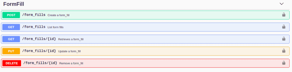 Documentação da API de preenchimentos