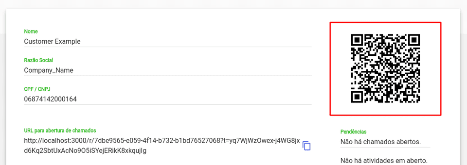 Exemplo de QRCode gerado